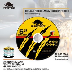 5″ Metal Cutting Wheels – 50+5 Pack Thin Discs for Angle Grinder, Fast Cut 125mm