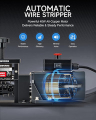 CREWORKS Automatic Wire Stripper Machine, 8 Channel Electric Wire Stripping Mach