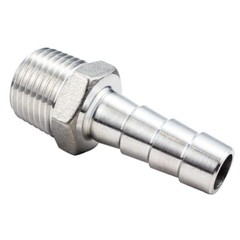 2x Stainless Steel 1/2″ Hose Barb to 3/8″ Male NPT Home Fitting Water Fuel N956