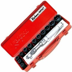 Koken 1/2 12.7mm Square Impact Socket Set 12-Piece Set 14242M