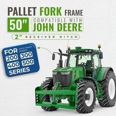 Pallet Fork Frame 50″ Fits John Deere loaders 2″ Receiver Hitch NEW