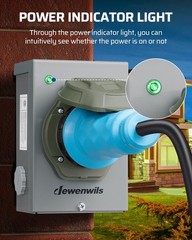 DEWENWILS 50 Amp Outdoor Inlet Box, Pre-Drilled for Easy Installation, SS2-50P