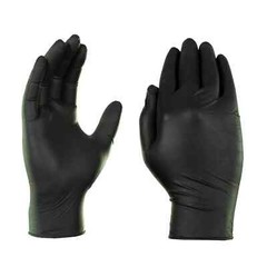 Set of 1st Choice Black Nitrile Disposable 3 Mil / Forpro Black M Nitrile 4 Mil