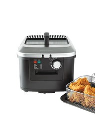 Mainstays 4L matte black deep fryer, adjustable temp control