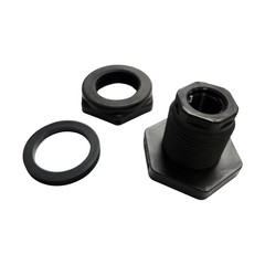 Banjo Poly Bulkhead Tank Fitting with EPDM Gasket 1/2″ FNPT – TF050