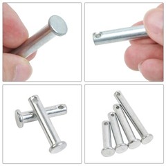60 Pc Clevis Pin Assortment Set 3/32 in,1/8 in and 5/32 in Pin Hole