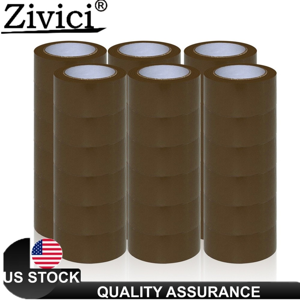 36 Rolls Premium Brown Carton Box Sealing Packing Tape 2 Mil Thick 2″x110 yard