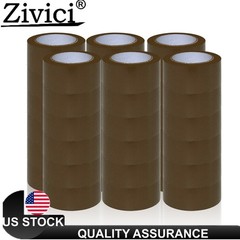36 Rolls Premium Brown Carton Box Sealing Packing Tape 2 Mil Thick 2″x110 yard