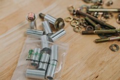 New Aluminum Spacer Bushing 3/8″ OD x 1/4″ ID–Fits M6 or 1/4″ bolts