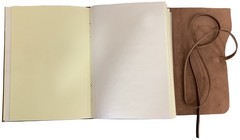 Rustic Town Full Grain Leather Photo Album with Gift L, Large (Cream Paper)