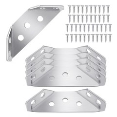 Quacc 6 PCS Stainless Steel Furniture Corner Connectors, Corner Braces with S…
