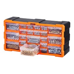 VEVOR 22-Drawer Storage Organizer Plastic Drawer Parts Storage Cabinet Stackable