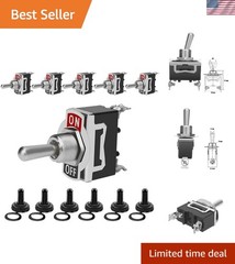 High-Performance Marine Toggle Switch 6-Pack – 12V to 250V Waterproof Design
