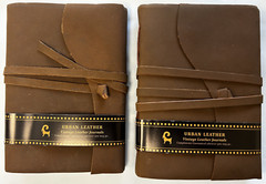 Handmade Genuine Leather Bound Journal Notebook Plain Matt Paper 110 Page 2-Pack