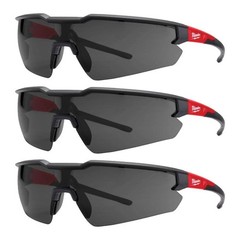 3-Pack Milwaukee Tinted Safety Glasses Anti-Scratch, Hard Coat Protects Lenses