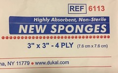Dukal 6113 New Sponges-Non-Sterile, Non-Woven – 3″ x 3″, 4-ply, – Pack of 200