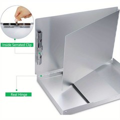 Heavy Duty Aluminum Metal Clipboard Storage Box – Form Holder w/ Clip Inside