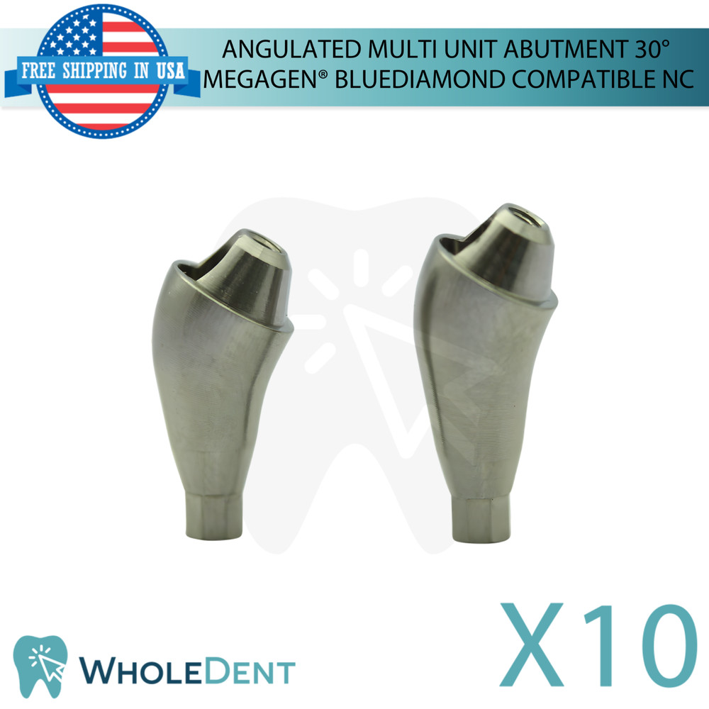 10X Angulated Multi Unit 30° Prosthetic NC Compatible with Megagen® BlueDiamond
