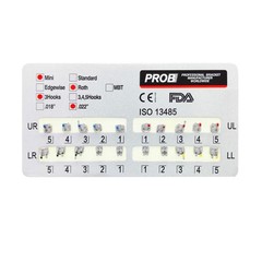 10Packs PROB Dental Orthodontic Metal Brackets Mini Standard Roth/MBT Slot .022