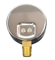 2″ Pressure Gauge – Chrome Plated Steel Case, 1/4″ NPT, Lower Mnt. 4000 PSI