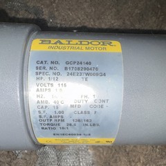 Baldor GCP24140 Industrial Motor 1/12 HP 115V AC Single Phase TE Foot 163 RPM