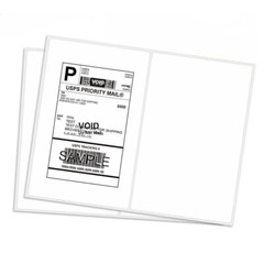200 Mailing Shipping Labels 8.5″ x 5.5″ Round Corner Half Sheet Self Adhesive US