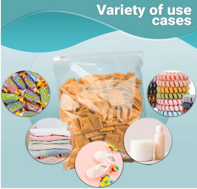 250 Pcs Clear Zip Top Slider Bags, Reclosable, 2.75 Mil, 6″ x 9″