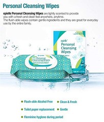 Epielle Personal Cleansing Wipes | 36 Count (Pack of 2), 36ct (2pk)