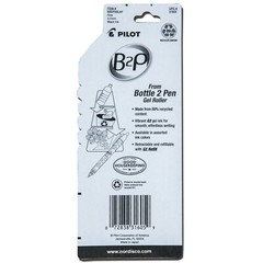 Pilot B2P 07 Recycled Pens & Refills, Bottle 2 Pen, Black Gel Ink, 0.7mm Fine