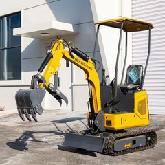 Mini Excavator With Chassis Extension And Boom Swing 15HP Free Shipping