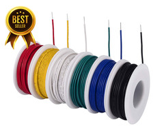 22AWG Solid Core Hookup Wire 6 Colors 30Ft Each Breadboard PVC Arduino Cable