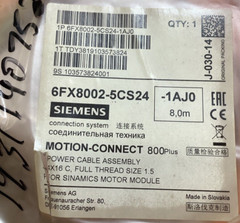 SIEMENS 6FX8002-5CS24-1AJO CONTROL CABLE 8M **NEW**