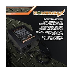 PowerMax PM4 100A Power Converter 110V AC to 12V | 100 Amp with Built-in 4…