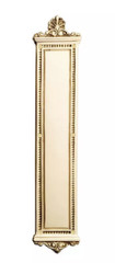 SIGNATURE HARDWARE BRASS PUSH DOOR PLATE POLISHED & LACQUERED FOR A DOOR HANDLE