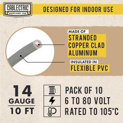 100 Ft 14 Gauge Wire – 10 Roll Assortment Pack Automotive Wiring Kit
