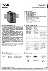PULS ML60.122 MiniLine ML60 Power Supply 1-phase 12v 4.5A 54w