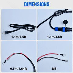 DCHOUSE 48V 100Ah Lithium Golf Cart Battery + 48V 18A Charger Trolling Motor RV