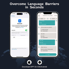 IAMJOY Language Translation Earbuds, 163 Two Way AI Translator Earbuds Language
