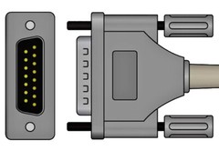 Schiller AT3, AT6, AT5, AT60, C6, CS6 15 pin 10 Leads Banana EKG Cable 4.0