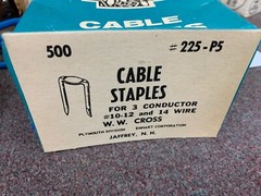 100-PK Cable STAPLES 3-Conductor Romex NMC 10 12 14 Wire 3/4″x1.25″ NEW 225-P5