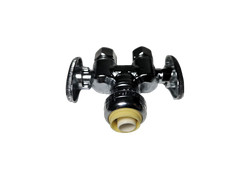 1 PC. 1/2″ PUSH FIT X DUAL 3/8″ OD COMP. STRAIGHT STOP VALVE