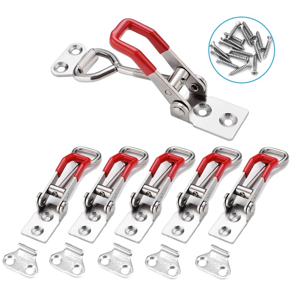 6 Pack Adjustable Toggle Latch Clamps Heavy Duty Quick Release with Screws