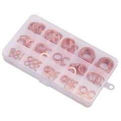 150Pcs Copper Washer Hardware Gasket Set Flat Ring Seal Assortment Kit M5-M22