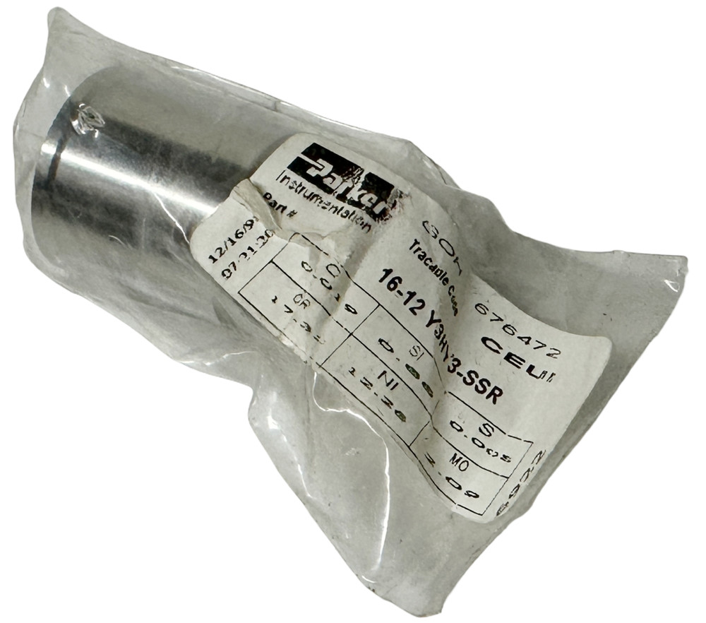 Parker 16-12 Y3HY3-SSR Auto Butt Weld Fitting