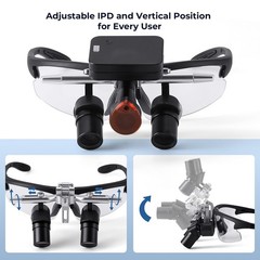 4/5/6X Dental Surgical Medical Loupes Magnifier Binocular Ergo+5w LED Headlight