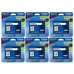 Brother Genuine PTouch, TZe231 6 Pack Tape ½” 0.47” x 26.2 ft. 8m 6Pack Lamin…