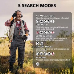 Metal Detector Deep Sensitive Search Tester Gold Metel Digger 10″ Waterproof