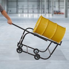 55 Gallon Drum Cradle, Movable Drum Cradle Drum Stand 600-pound Capacity