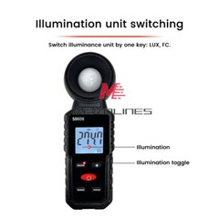 S8608 LCD Light Meter Digital Illuminance Meter Luxmeter Photometer 200000Lux
