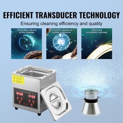 VEVOR 2L Ultrasonic Cleaner with Timer Heating Machine Digital Sonic Cleaner